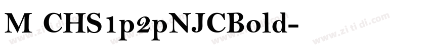 M CHS1p2pNJCBold字体转换